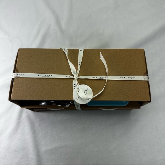 Rae Dunn Ice Cream Ceramic Set 2 Bowls 1 Blue Scoop NWT Sweet Yum Tasty Desert - Picture 5 of 8